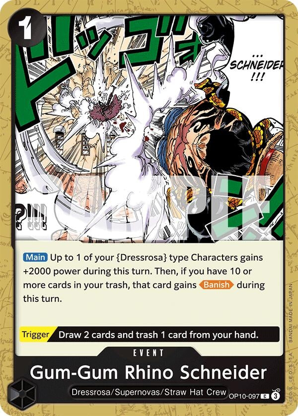 Image for Gum-Gum Rhino Schneider - One Piece Card Game
