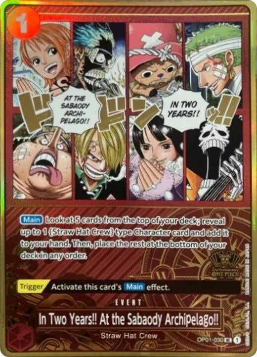 Image for In Two Years!! At the Sabaody Archipelago!! (One Piece Japanese Version 2nd Anniversary Set) - One Piece Card Game