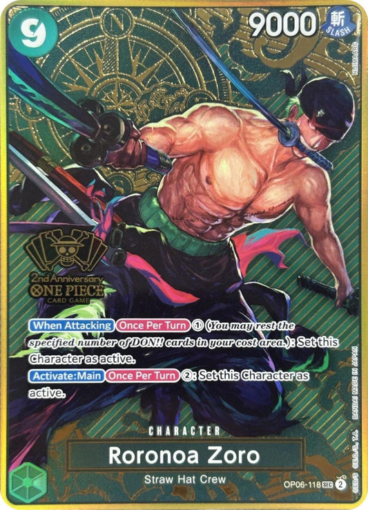 Image for Roronoa Zoro (One Piece Japanese Version 2nd Anniversary Set) - One Piece Card Game