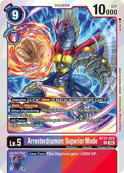 Image for Arresterdramon: Superior Mode - Digimon Card Game