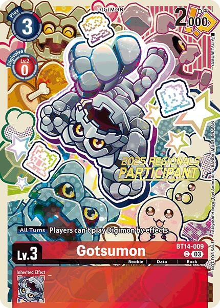 Image for Gotsumon (2025 Regionals Participant) - Digimon Card Game
