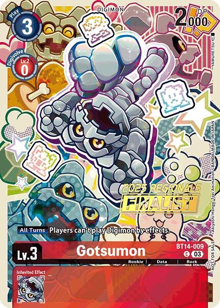 Image for Gotsumon (2025 Regionals Finalist) - Digimon Card Game