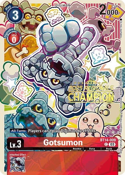 Image for Gotsumon (2025 Regionals Champion) - Digimon Card Game