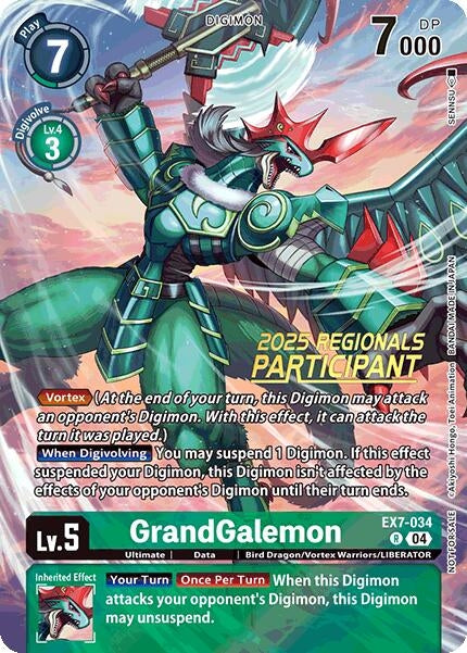 Image for GrandGalemon (2025 Regionals Participant) - Digimon Card Game