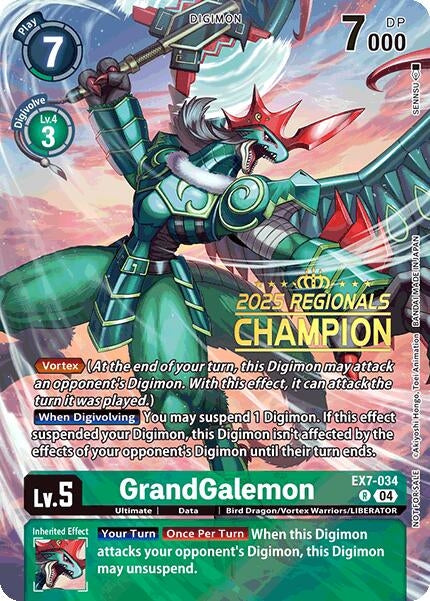 Image for GrandGalemon (2025 Regionals Champion) - Digimon Card Game
