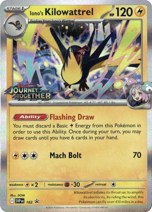 Image for Iono's Kilowattrel - 182 (Prerelease) - Pokemon