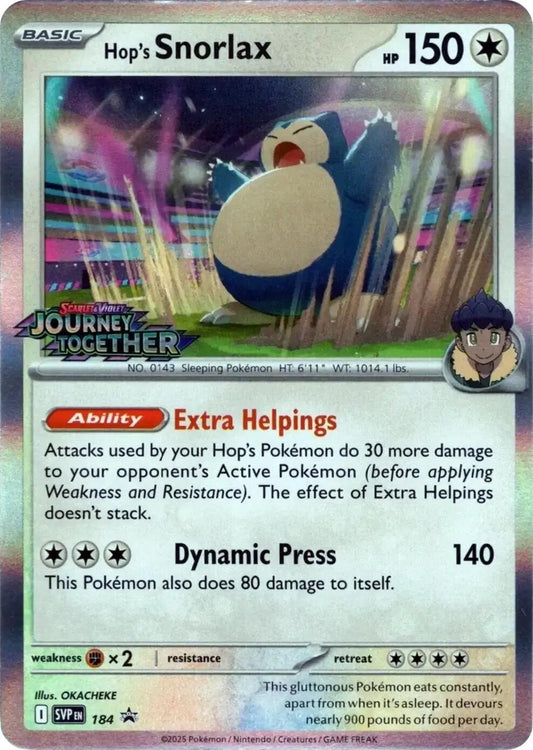 Image for Hop's Snorlax - 184 (Prerelease) - Pokemon