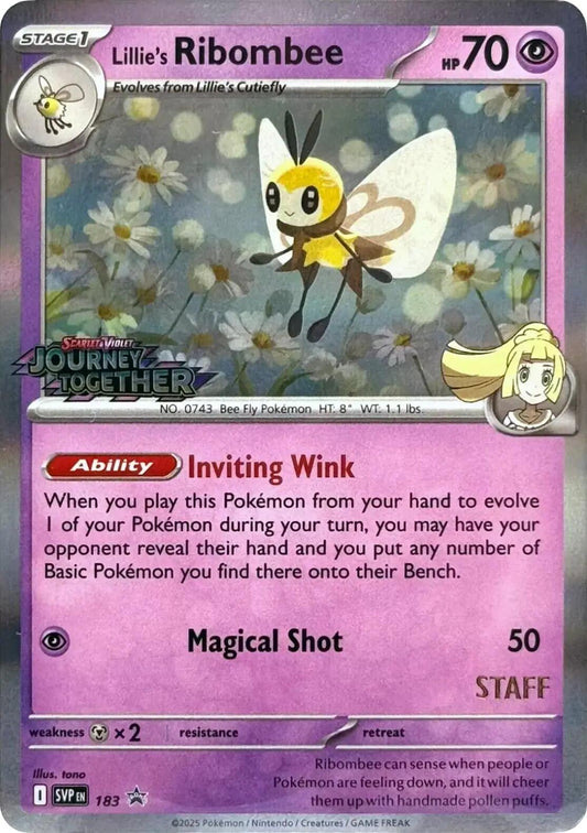Image for Lillie's Ribombee - 183 (Prerelease) [Staff] - Pokemon
