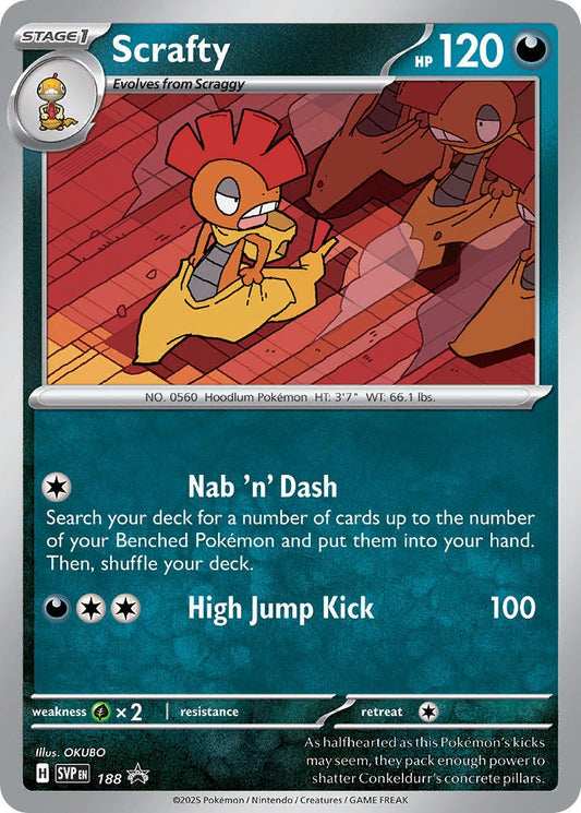 Image for Scrafty - 188 (Cosmos Holo) - Pokemon