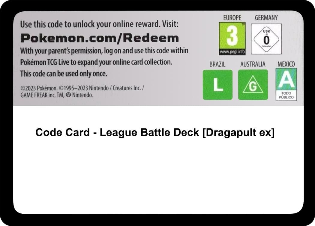 Image for Code Card - League Battle Deck [Dragapult ex] - Pokemon