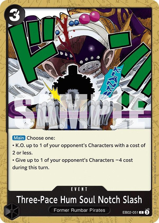 Image for Three-Pace Hum Soul Notch Slash - One Piece Card Game