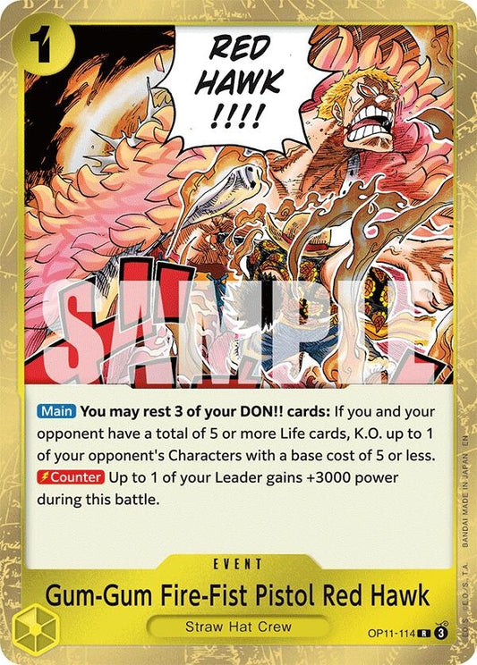 Image for Gum-Gum Fire-Fist Pistol Red Hawk - One Piece Card Game
