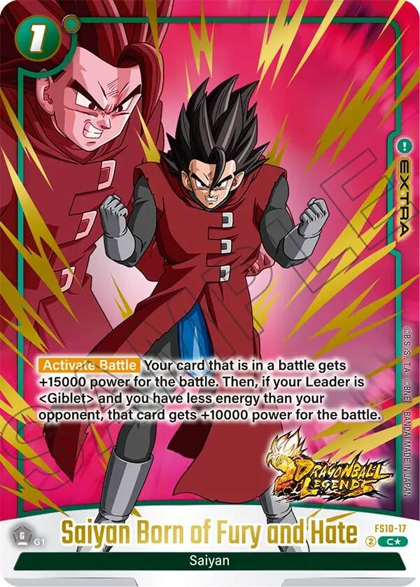 Image for Saiyan Born of Fury and Hate (Bonus Pack Alternate Art) - Dragon Ball Super: Fusion World