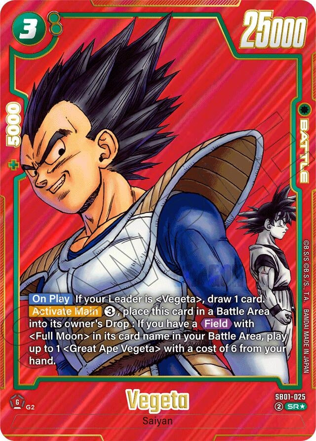 Image for Vegeta - SB01-025 (Alternate Art) - Dragon Ball Super: Fusion World