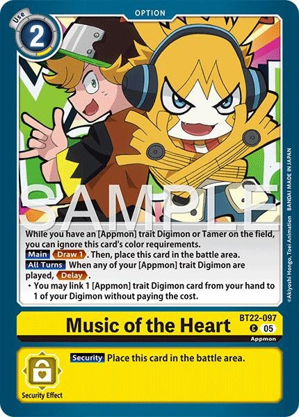 Image for Music of the Heart - Digimon Card Game