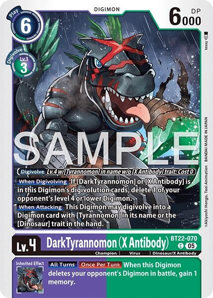 Image for Dark Tyrannomon (X Antibody) - Digimon Card Game