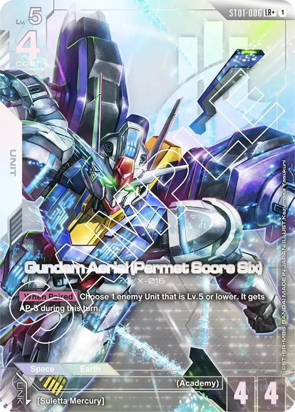 Image for Gundam Aerial (Permet Score Six) (LR+) - Gundam Card Game