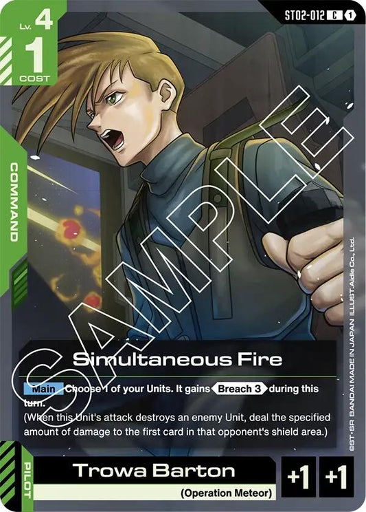 Image for Simultaneous Fire - Gundam Card Game
