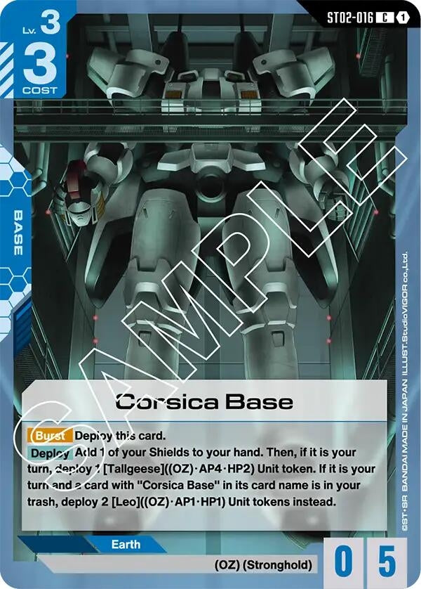 Image for Corsica Base - Gundam Card Game