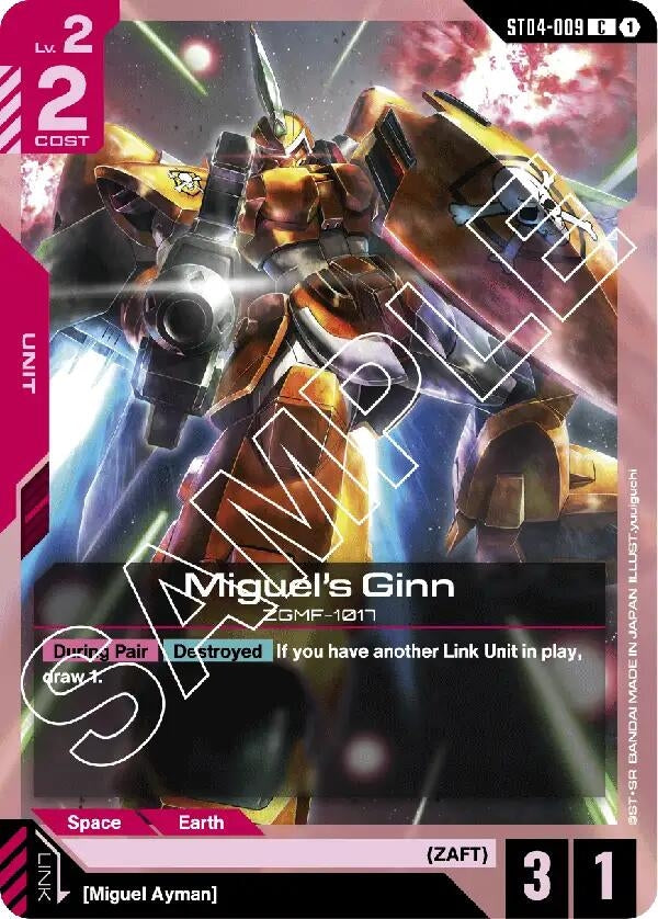 Image for Miguel's Ginn - Gundam Card Game
