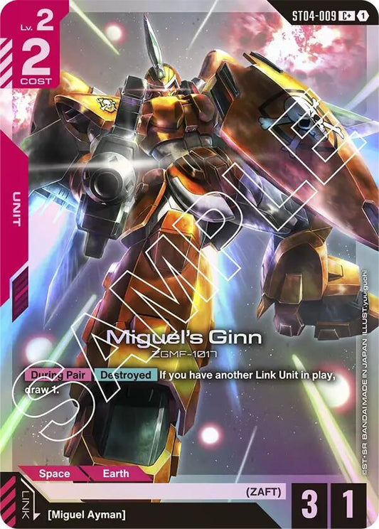 Image for Miguel's Ginn (C+) - Gundam Card Game