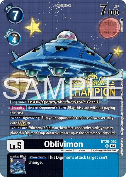 Image for Oblivimon (Regionals 25-26 Season 2 Champion) - Digimon Card Game