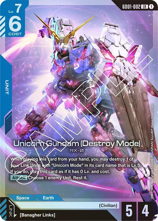 Image for Unicorn Gundam (Destroy Mode) - Gundam Card Game
