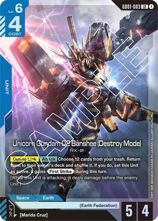 Image for Unicorn Gundam 02 Banshee (Destroy Mode) - Gundam Card Game