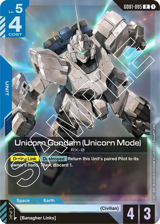 Image for Unicorn Gundam (Unicorn Mode) - Gundam Card Game