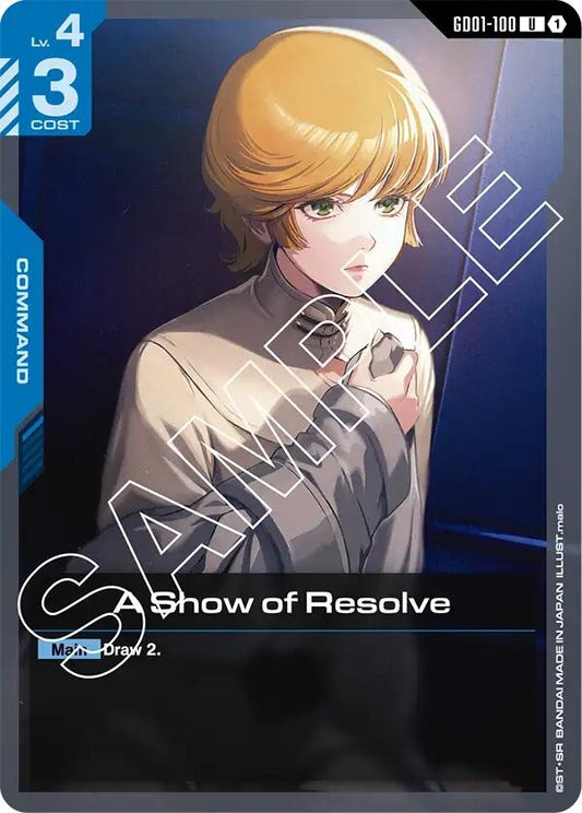 Image for A Show of Resolve - Gundam Card Game