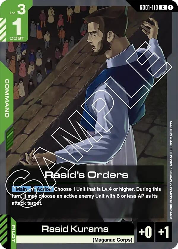 Image for Rasid's Orders - Gundam Card Game