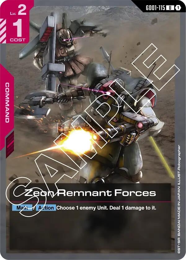Image for Zeon Remnant Forces - Gundam Card Game