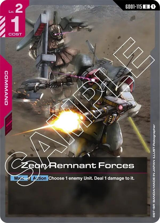 Image for Zeon Remnant Forces - Gundam Card Game