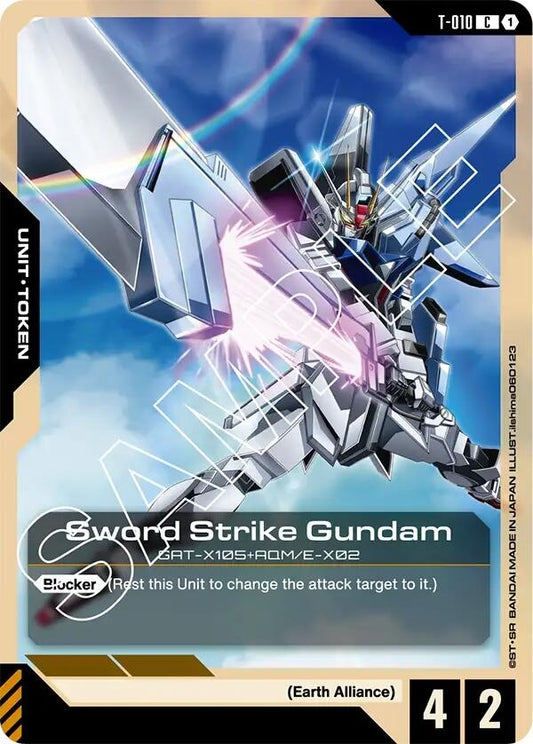 Image for Sword Strike Gundam (T-010) Token - Gundam Card Game