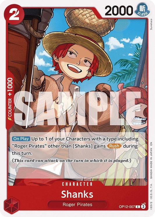 Image for Shanks (007) - One Piece Card Game