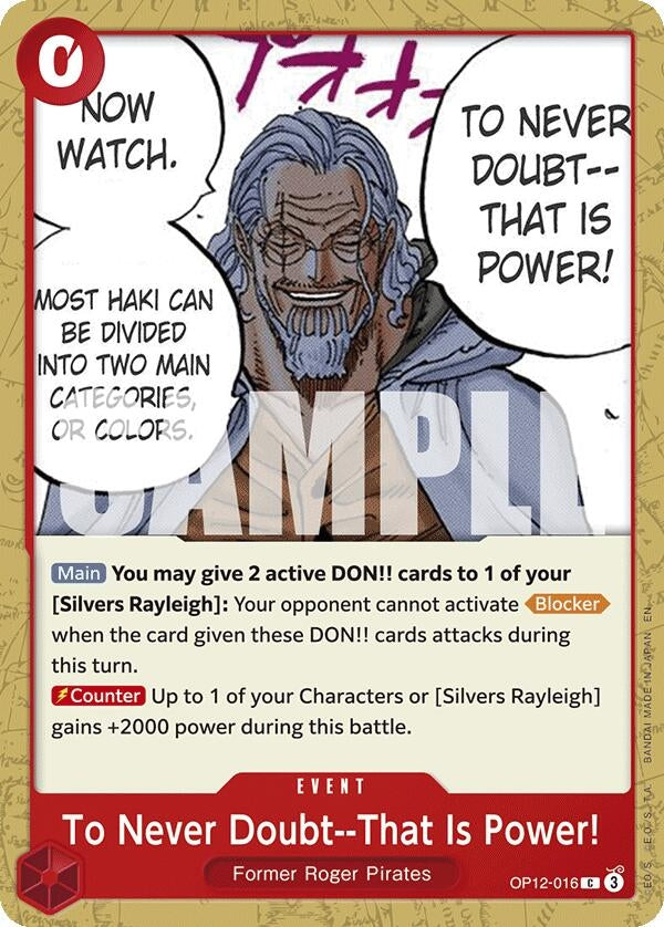 Image for To Never Doubt--That Is Power! - One Piece Card Game