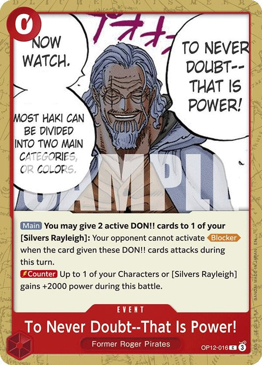 Image for To Never Doubt--That Is Power! - One Piece Card Game