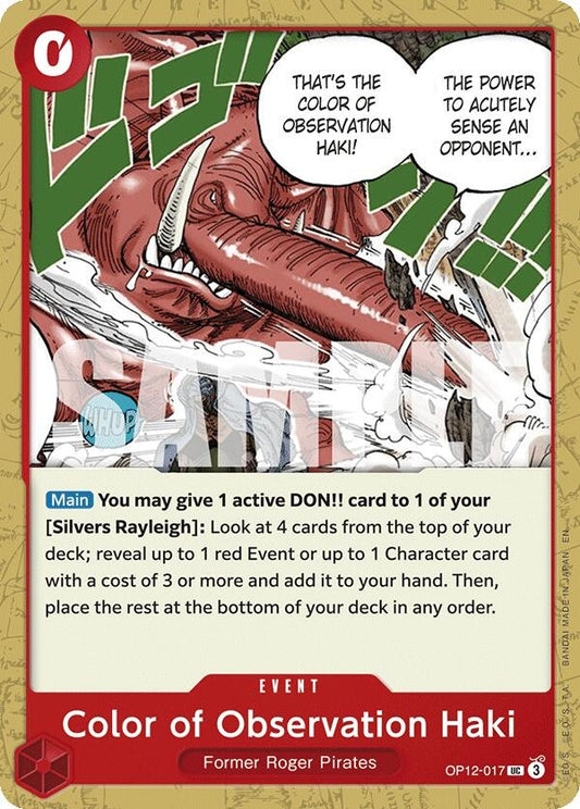 Image for Color of Observation Haki - One Piece Card Game