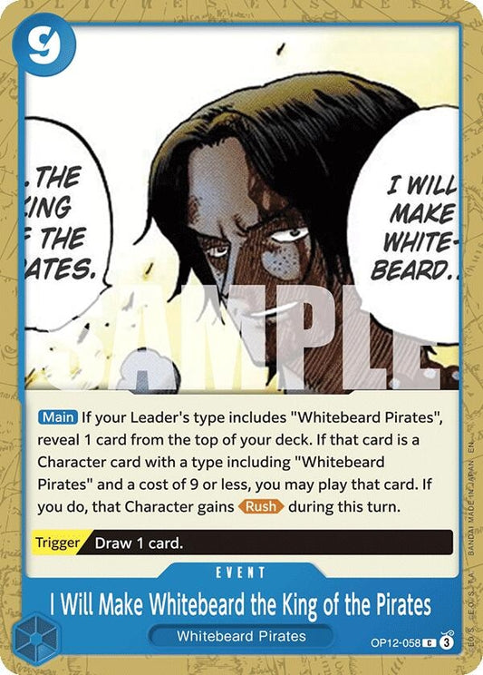 Image for I Will Make Whitebeard the King of the Pirates - One Piece Card Game