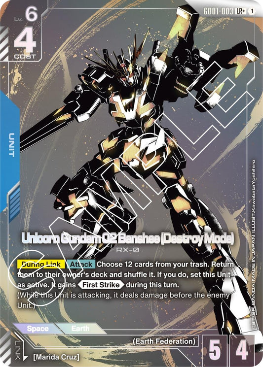 Image for Unicorn Gundam 02 Banshee (Destroy Mode) (LR+) - Gundam Card Game