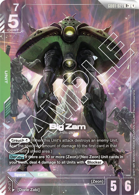 Image for Big Zam (R+) - Gundam Card Game