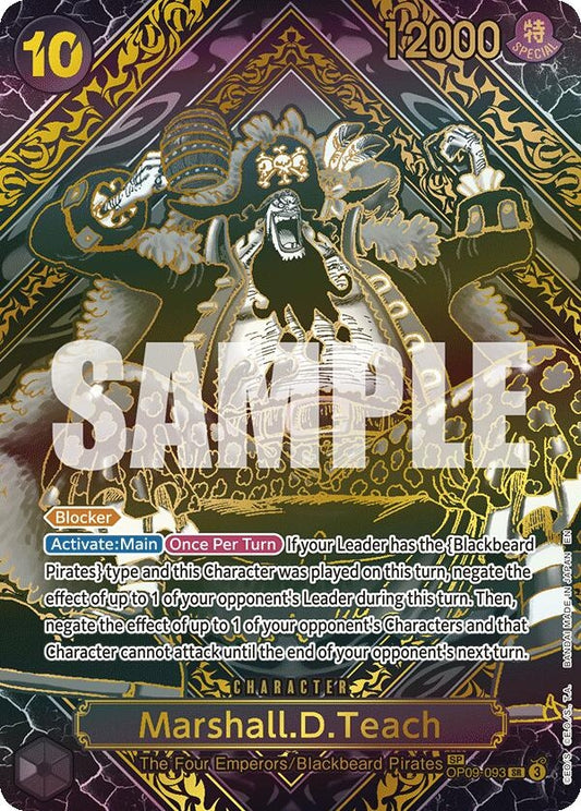 Image for Marshall.D.Teach (SP) (Gold) - One Piece Card Game