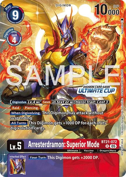 Image for Arresterdramon: Superior Mode (Ultimate Cup 25-26 Season 2) - Digimon Card Game