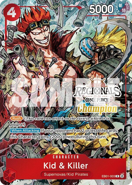 Image for Kid & Killer (Offline Regional Champion Card Set 2025 Vol.2) - One Piece Card Game
