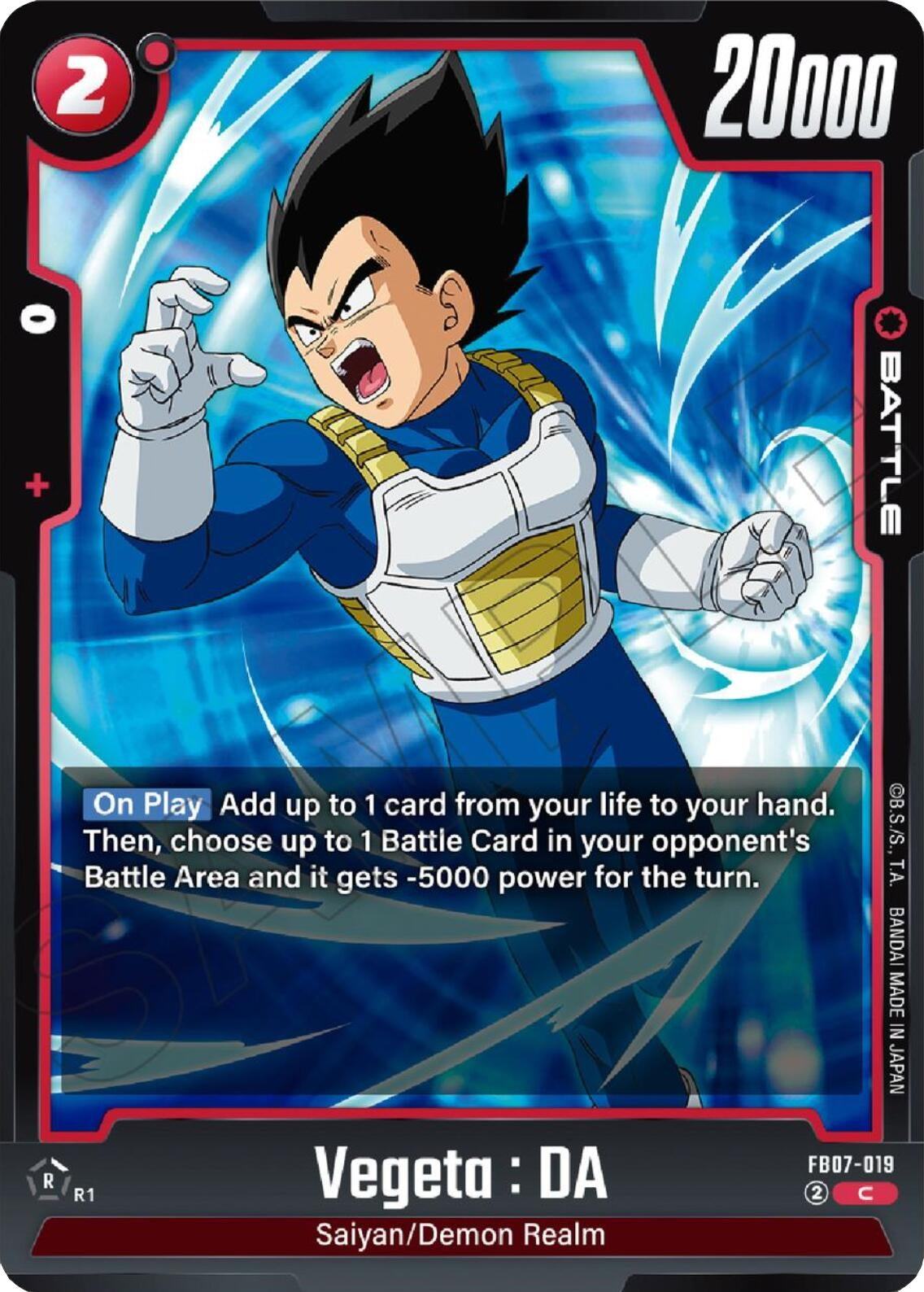 Image for Vegeta : DA - FB07-019 - Dragon Ball Super: Fusion World