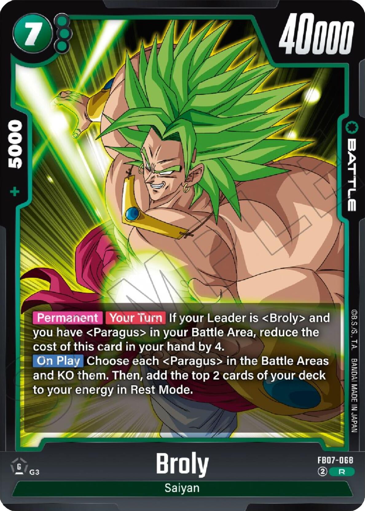 Image for Broly - Dragon Ball Super: Fusion World
