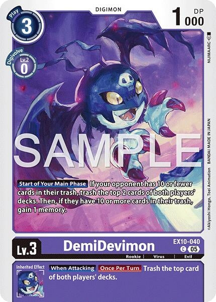 Image for DemiDevimon - Digimon Card Game