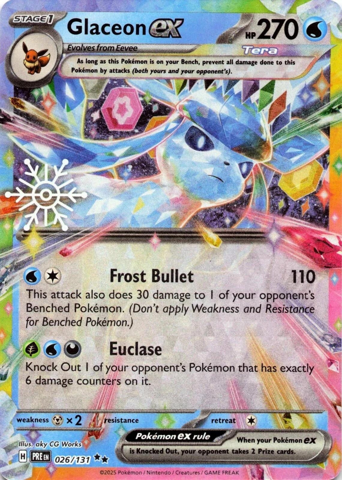 Image for Glaceon ex - 026/131 (Holiday Calendar) - Pokemon