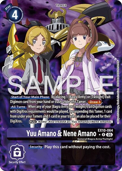 Image for Yuu  Amano & Nene Amano (Alternate Art) - Digimon Card Game