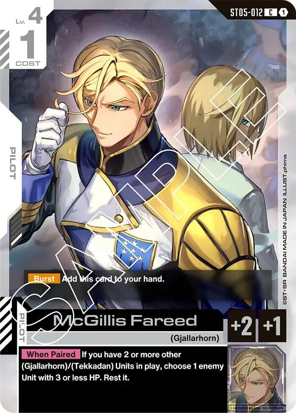 Image for McGillis Fareed - Gundam Card Game
